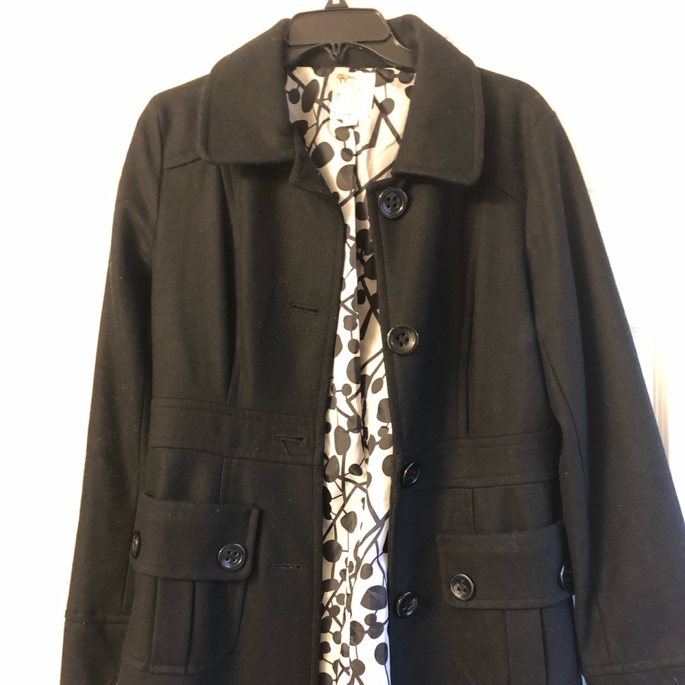 Tulle Long Wool Coat